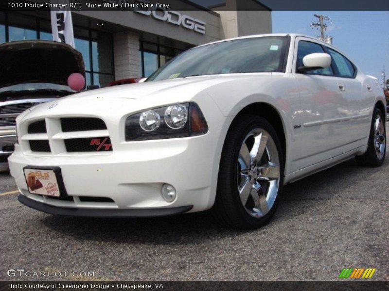 Stone White / Dark Slate Gray 2010 Dodge Charger R/T