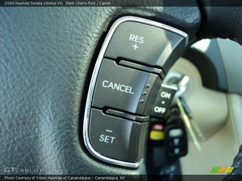 Dark Cherry Red / Camel 2009 Hyundai Sonata Limited V6