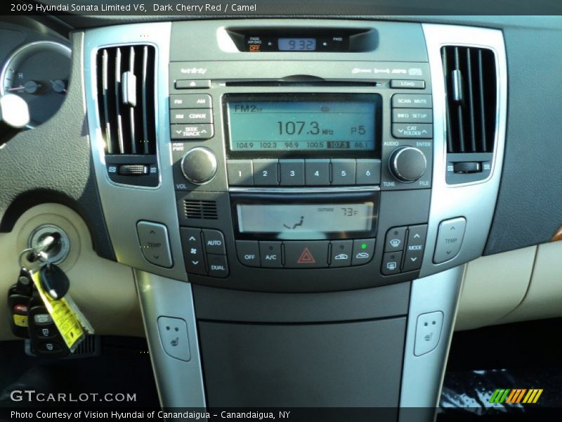 Dark Cherry Red / Camel 2009 Hyundai Sonata Limited V6