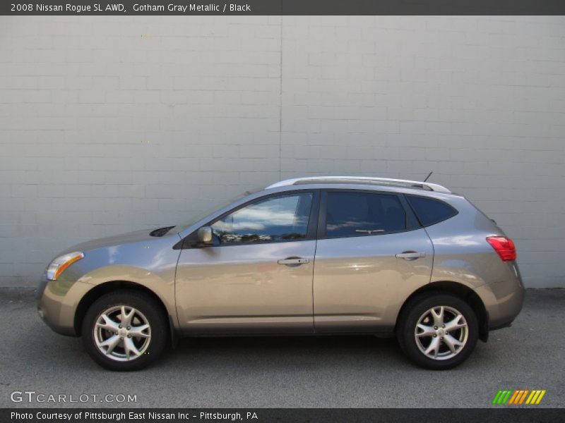 Gotham Gray Metallic / Black 2008 Nissan Rogue SL AWD
