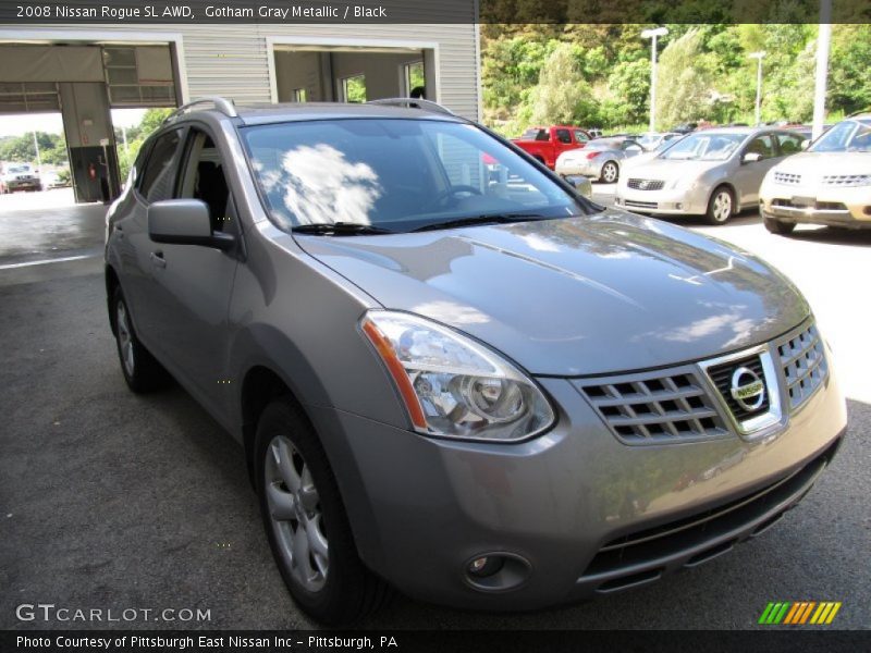 Gotham Gray Metallic / Black 2008 Nissan Rogue SL AWD