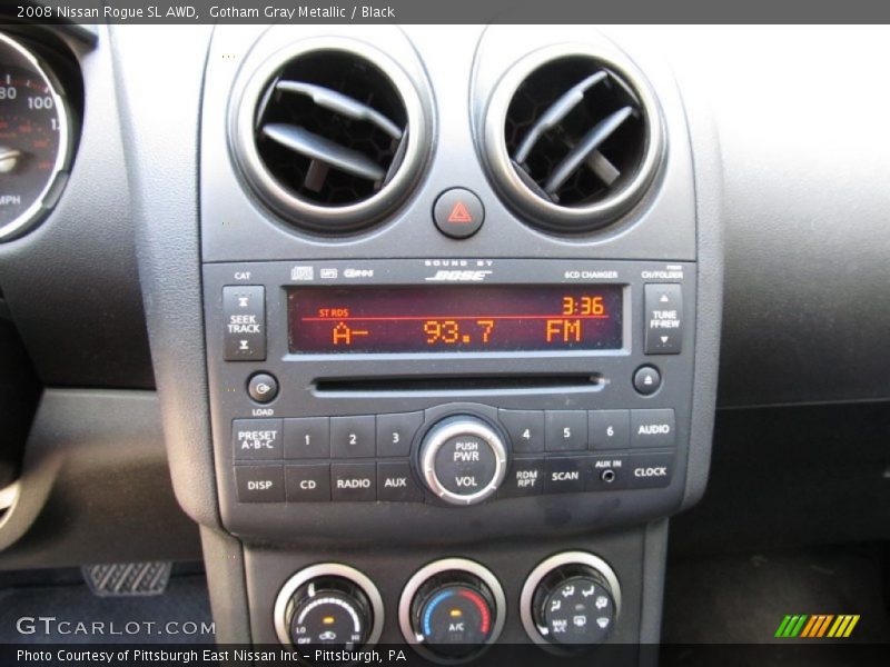 Gotham Gray Metallic / Black 2008 Nissan Rogue SL AWD