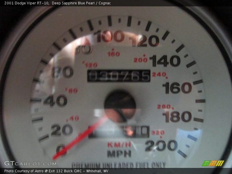 Deep Sapphire Blue Pearl / Cognac 2001 Dodge Viper RT-10