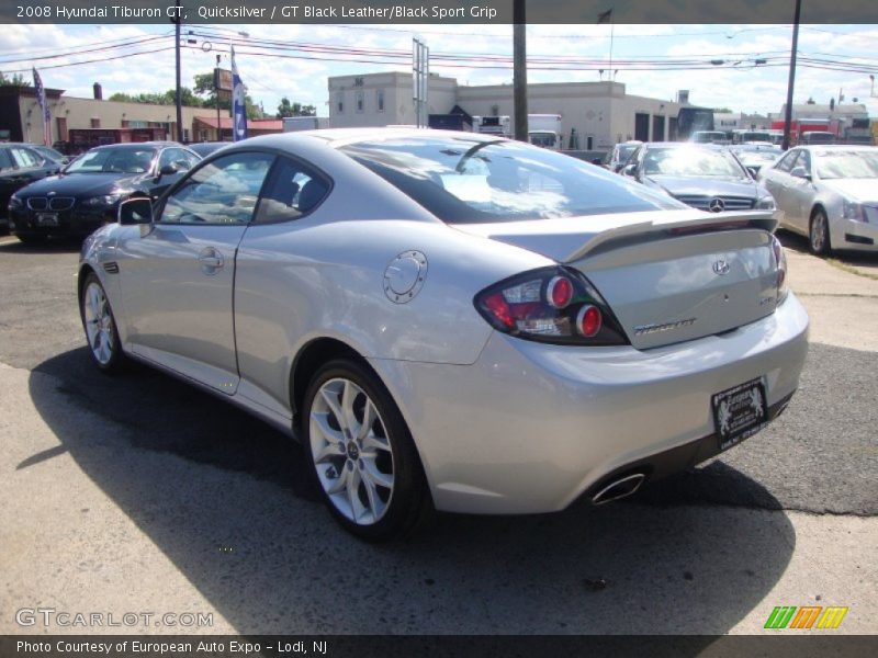 Quicksilver / GT Black Leather/Black Sport Grip 2008 Hyundai Tiburon GT