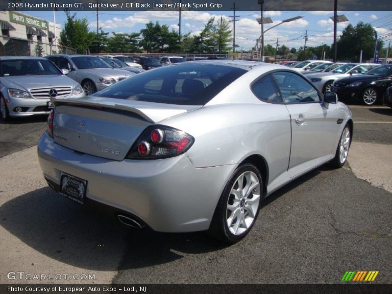 Quicksilver / GT Black Leather/Black Sport Grip 2008 Hyundai Tiburon GT