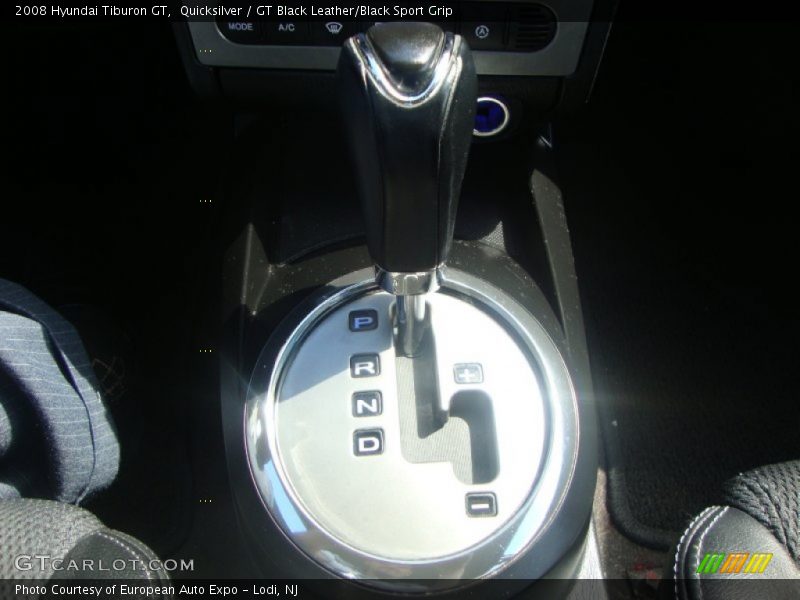 Quicksilver / GT Black Leather/Black Sport Grip 2008 Hyundai Tiburon GT