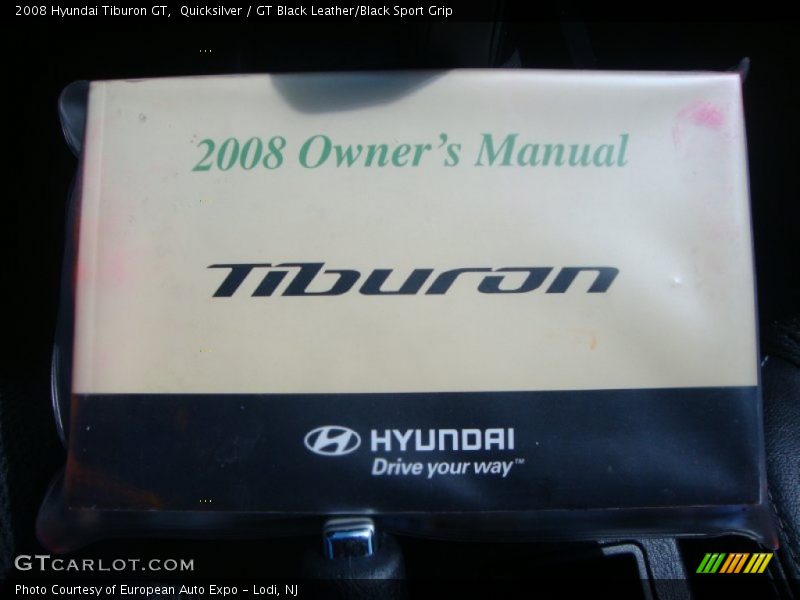 Quicksilver / GT Black Leather/Black Sport Grip 2008 Hyundai Tiburon GT