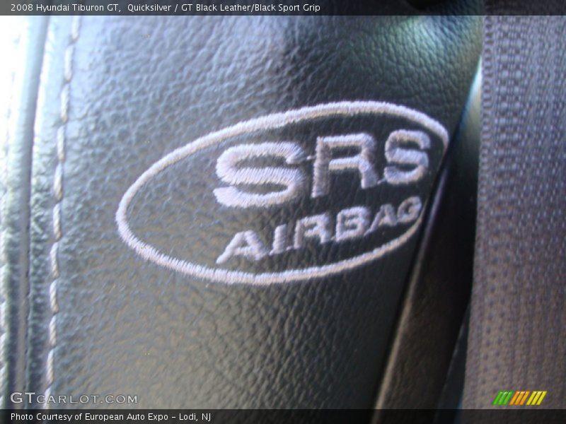 Quicksilver / GT Black Leather/Black Sport Grip 2008 Hyundai Tiburon GT