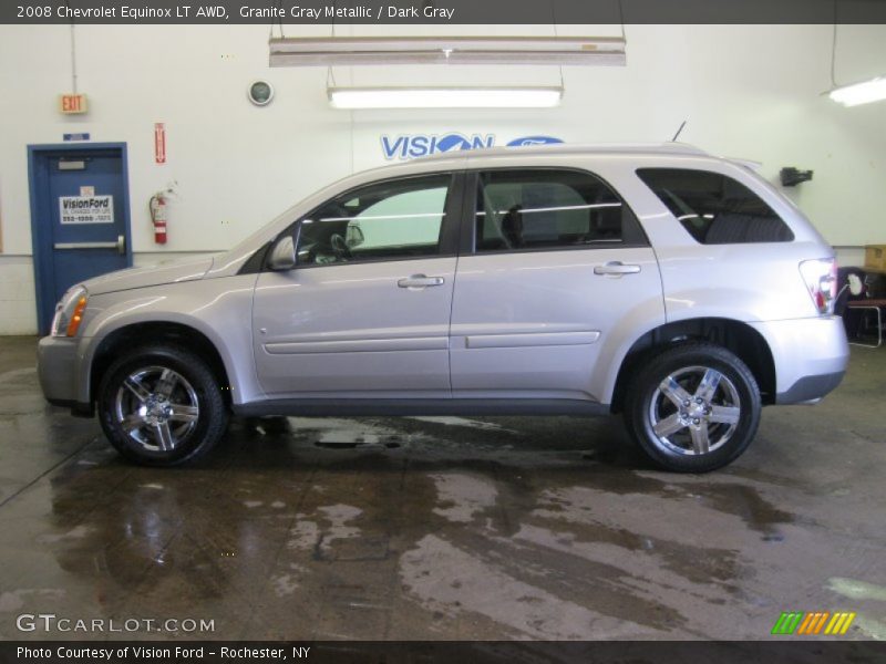 Granite Gray Metallic / Dark Gray 2008 Chevrolet Equinox LT AWD