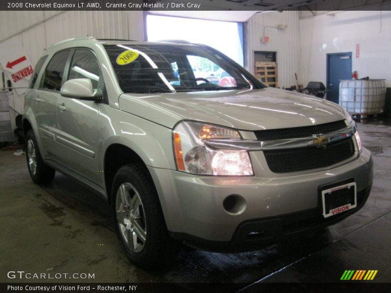 Granite Gray Metallic / Dark Gray 2008 Chevrolet Equinox LT AWD