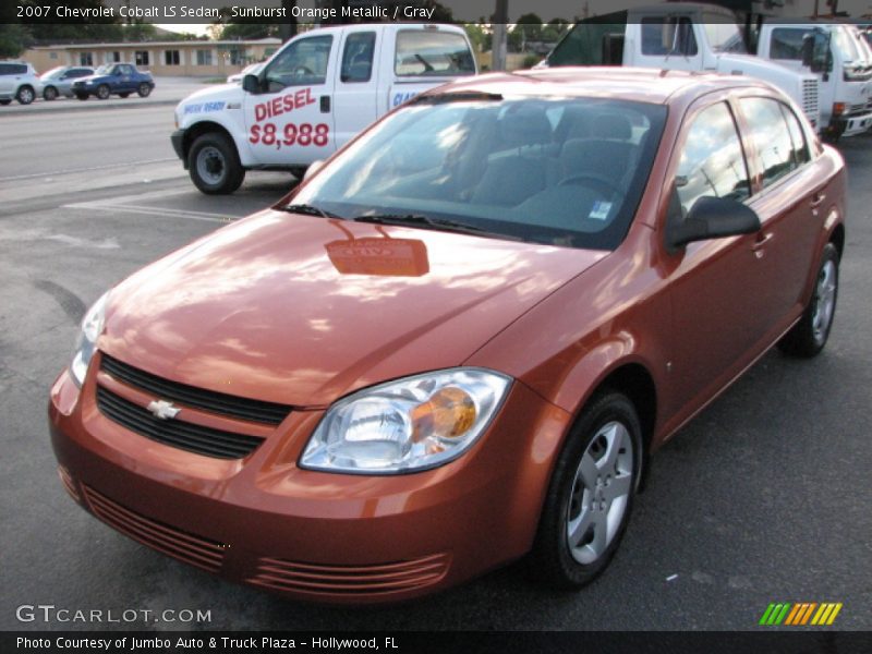Sunburst Orange Metallic / Gray 2007 Chevrolet Cobalt LS Sedan