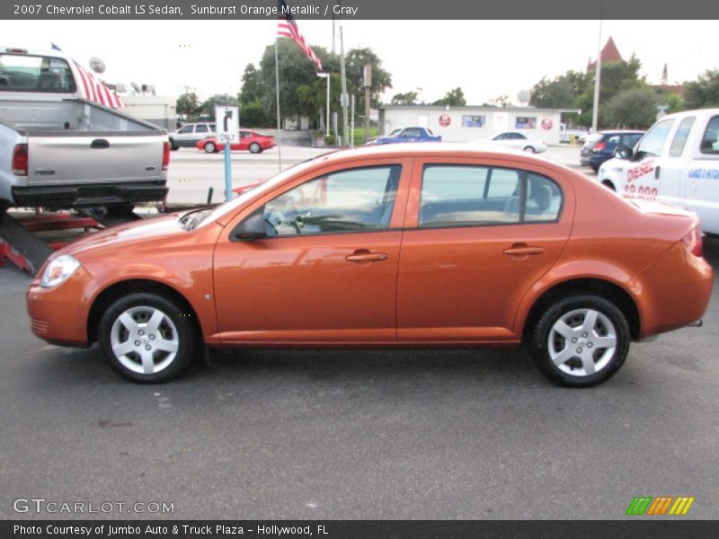 Sunburst Orange Metallic / Gray 2007 Chevrolet Cobalt LS Sedan