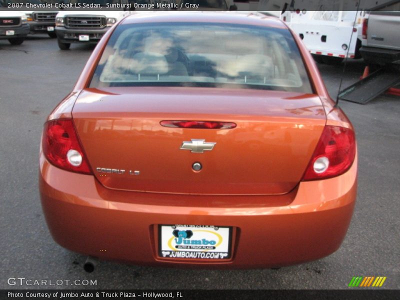 Sunburst Orange Metallic / Gray 2007 Chevrolet Cobalt LS Sedan