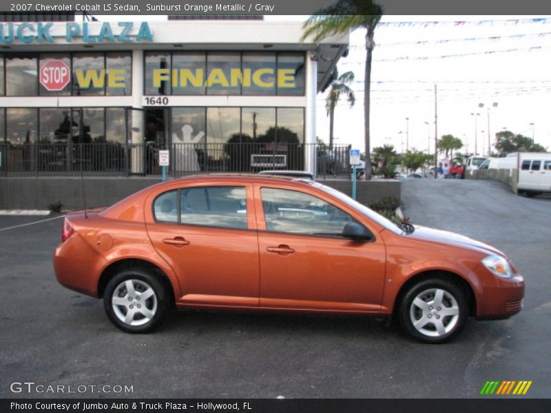 Sunburst Orange Metallic / Gray 2007 Chevrolet Cobalt LS Sedan