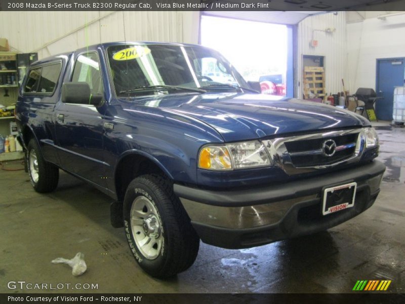 Vista Blue Metallic / Medium Dark Flint 2008 Mazda B-Series Truck B2300 Regular Cab