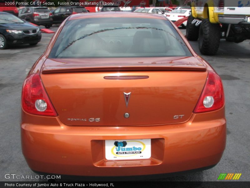 Fusion Orange Metallic / Ebony 2006 Pontiac G6 GT Sedan