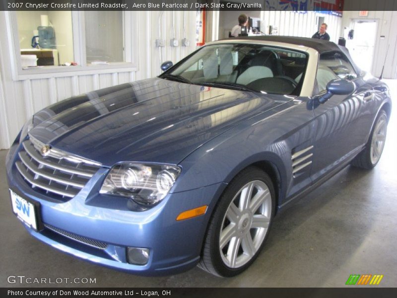 Aero Blue Pearlcoat / Dark Slate Gray/Vanilla 2007 Chrysler Crossfire Limited Roadster