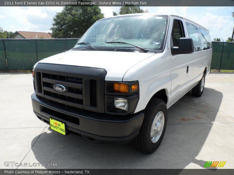 Oxford White / Medium Flint 2011 Ford E Series Van E350 XL Extended Passenger