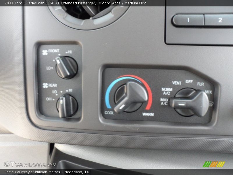 Controls of 2011 E Series Van E350 XL Extended Passenger