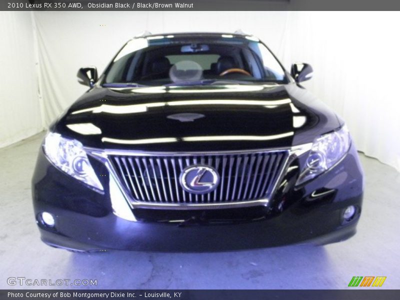 Obsidian Black / Black/Brown Walnut 2010 Lexus RX 350 AWD