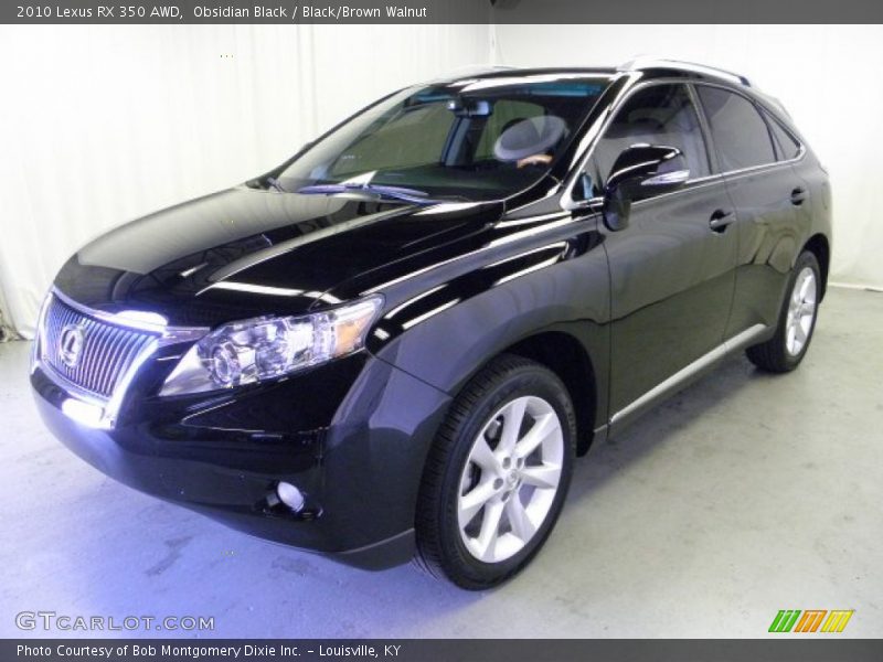 Obsidian Black / Black/Brown Walnut 2010 Lexus RX 350 AWD