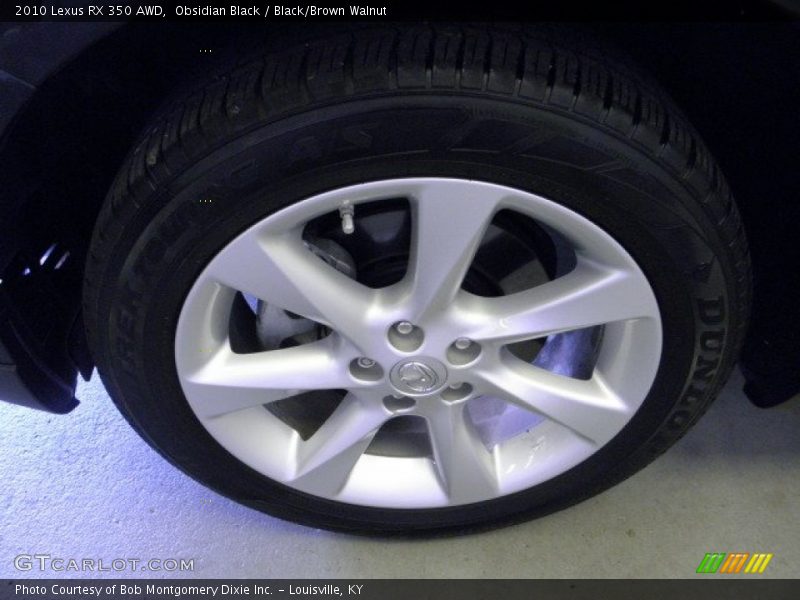 Obsidian Black / Black/Brown Walnut 2010 Lexus RX 350 AWD