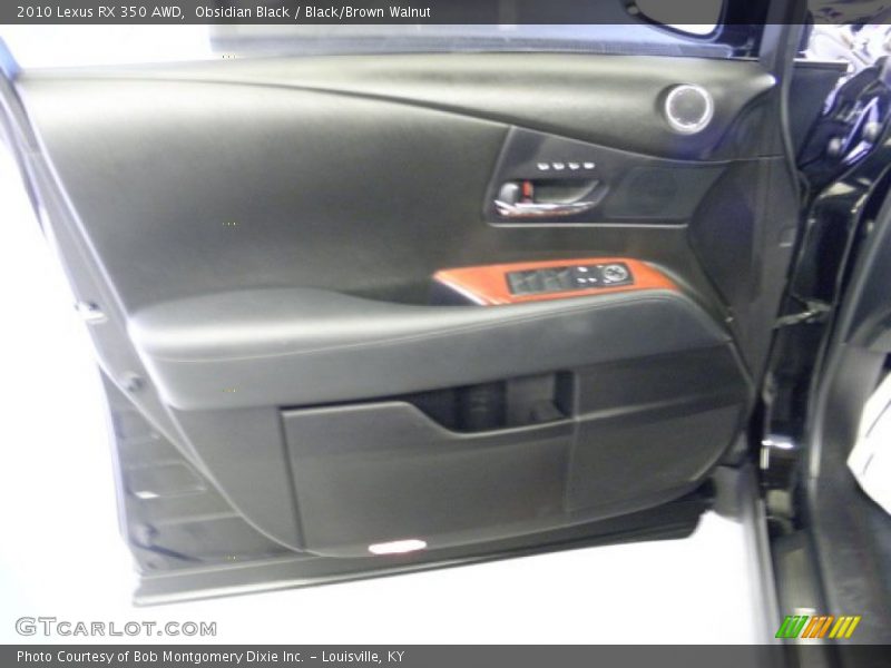 Obsidian Black / Black/Brown Walnut 2010 Lexus RX 350 AWD