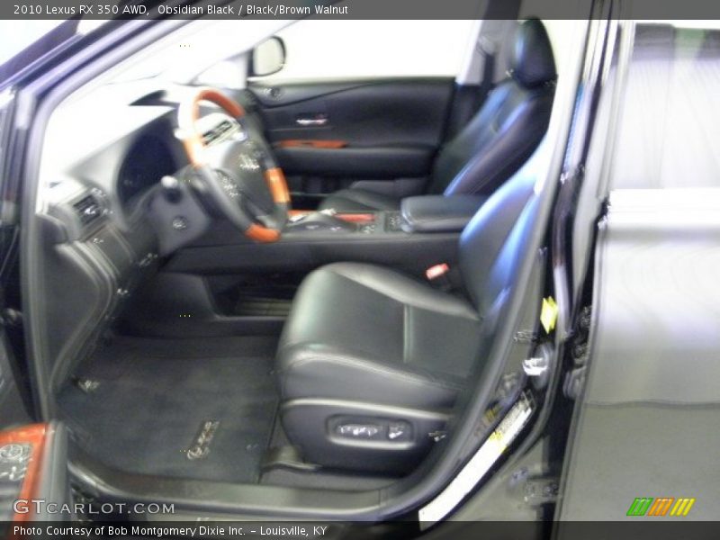 Obsidian Black / Black/Brown Walnut 2010 Lexus RX 350 AWD