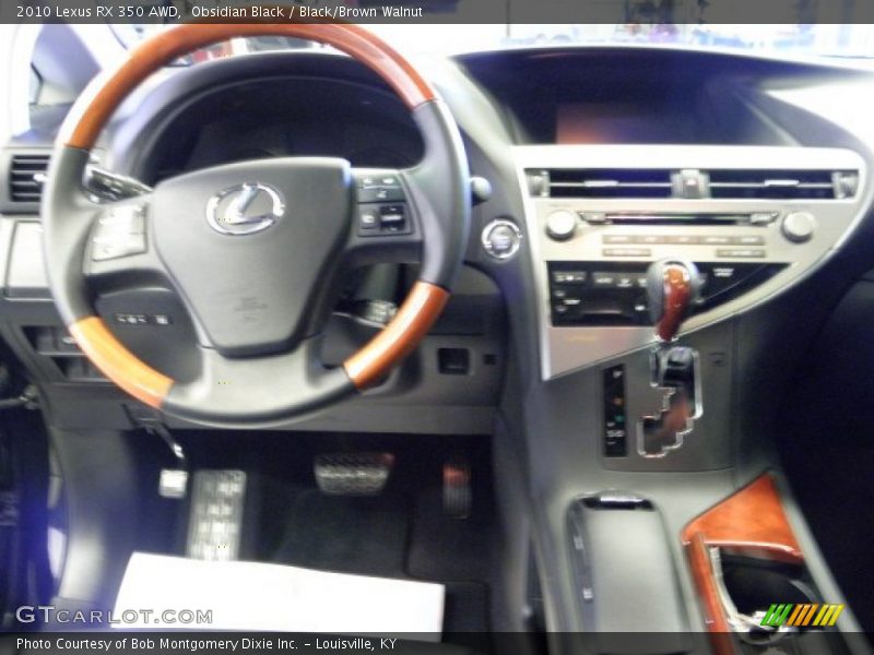 Obsidian Black / Black/Brown Walnut 2010 Lexus RX 350 AWD