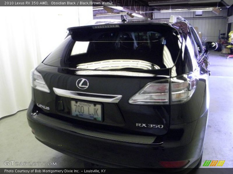 Obsidian Black / Black/Brown Walnut 2010 Lexus RX 350 AWD