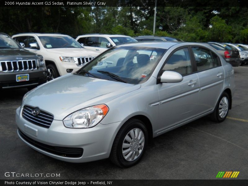 Platinum Silver / Gray 2006 Hyundai Accent GLS Sedan