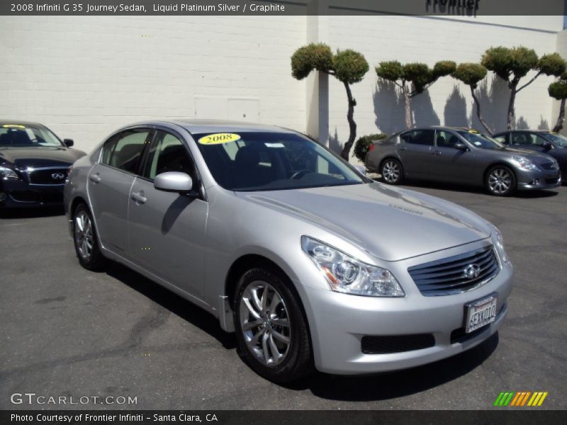 Liquid Platinum Silver / Graphite 2008 Infiniti G 35 Journey Sedan