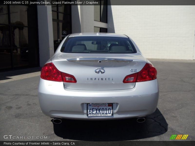 Liquid Platinum Silver / Graphite 2008 Infiniti G 35 Journey Sedan