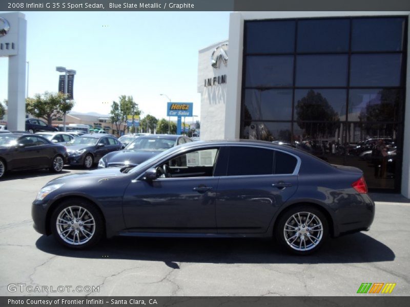 Blue Slate Metallic / Graphite 2008 Infiniti G 35 S Sport Sedan