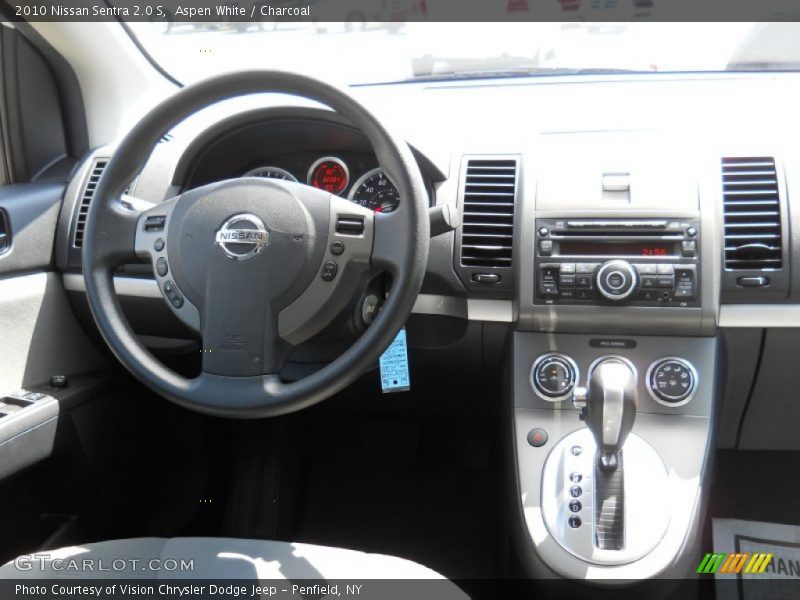 Aspen White / Charcoal 2010 Nissan Sentra 2.0 S