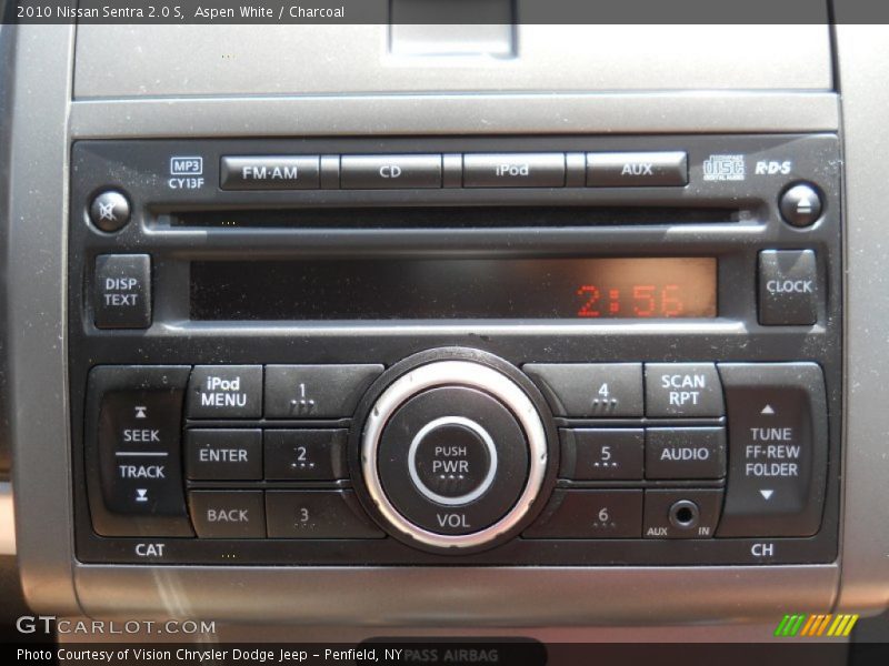 Aspen White / Charcoal 2010 Nissan Sentra 2.0 S