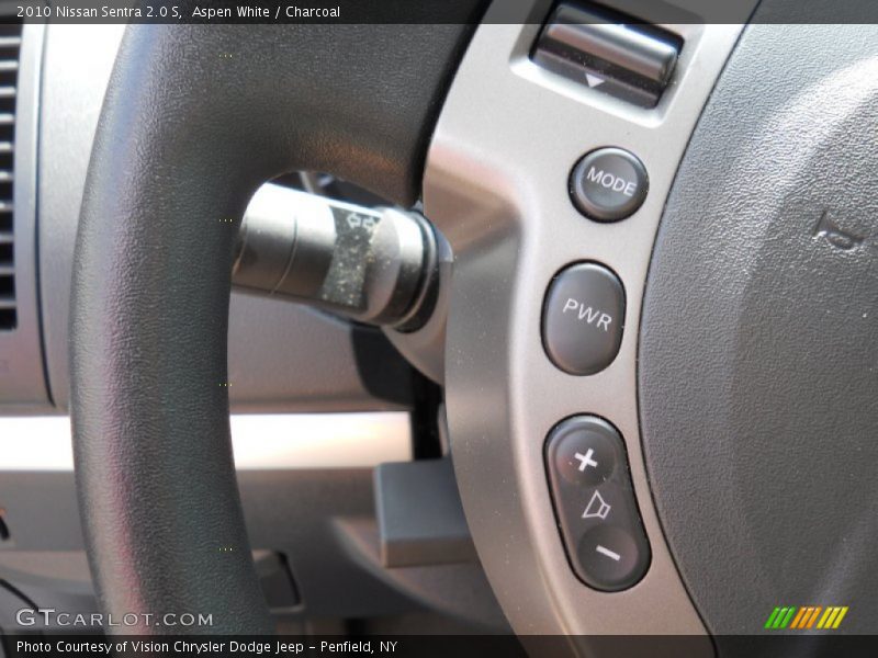 Aspen White / Charcoal 2010 Nissan Sentra 2.0 S