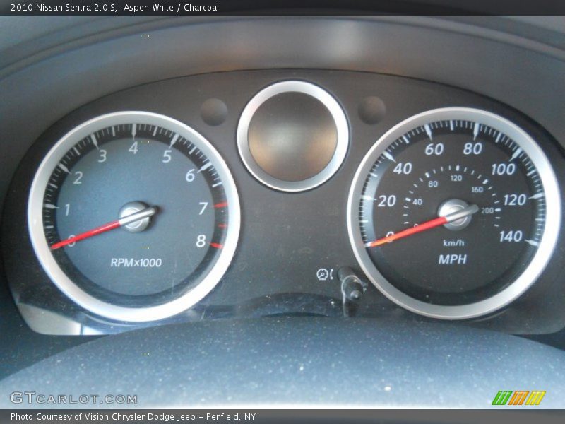 Aspen White / Charcoal 2010 Nissan Sentra 2.0 S