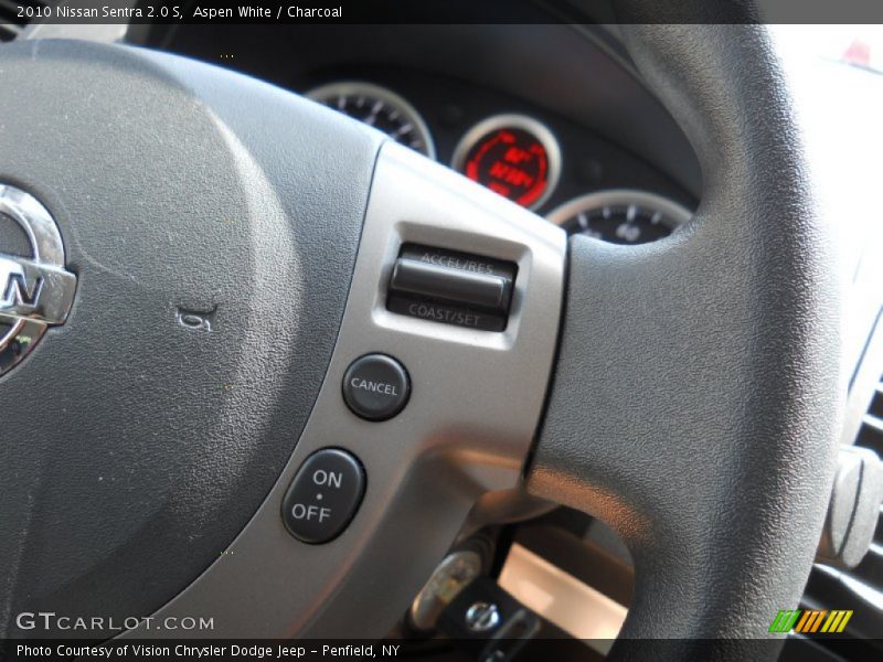 Aspen White / Charcoal 2010 Nissan Sentra 2.0 S
