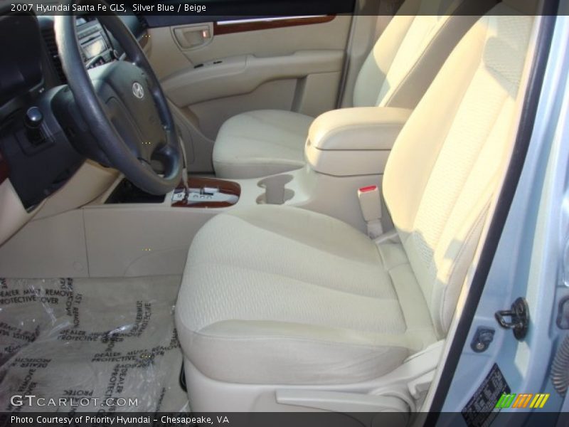 Silver Blue / Beige 2007 Hyundai Santa Fe GLS