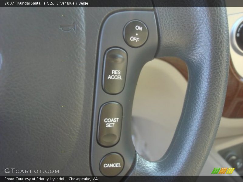 Silver Blue / Beige 2007 Hyundai Santa Fe GLS