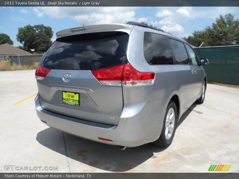 Silver Sky Metallic / Light Gray 2011 Toyota Sienna LE