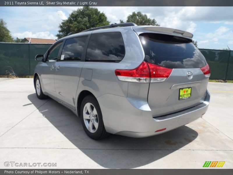 Silver Sky Metallic / Light Gray 2011 Toyota Sienna LE