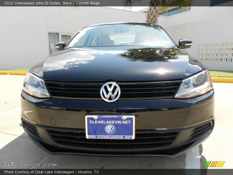 Black / Cornsilk Beige 2012 Volkswagen Jetta SE Sedan