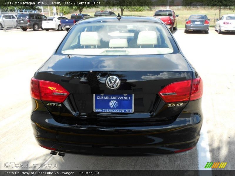 Black / Cornsilk Beige 2012 Volkswagen Jetta SE Sedan