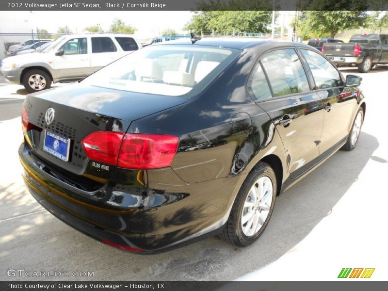 Black / Cornsilk Beige 2012 Volkswagen Jetta SE Sedan