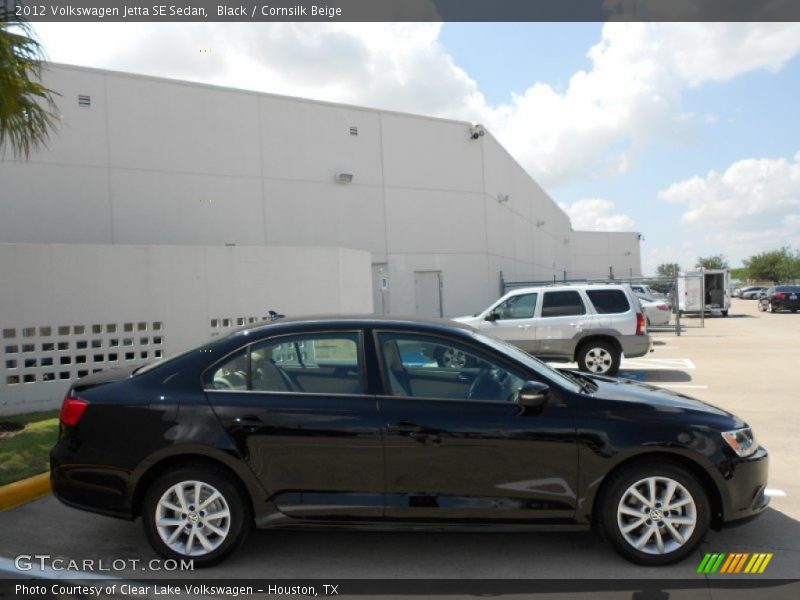 Black / Cornsilk Beige 2012 Volkswagen Jetta SE Sedan