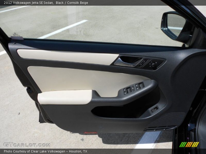 Black / Cornsilk Beige 2012 Volkswagen Jetta SE Sedan