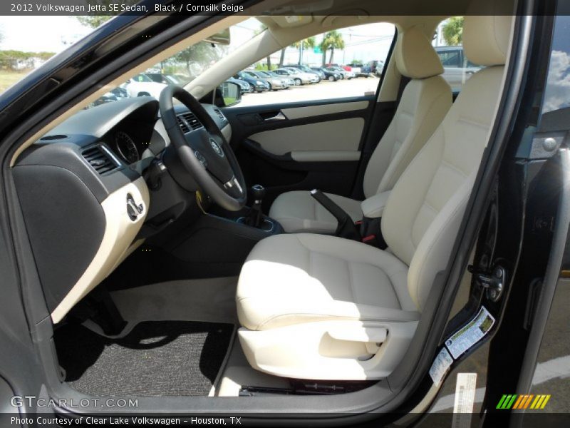 Black / Cornsilk Beige 2012 Volkswagen Jetta SE Sedan