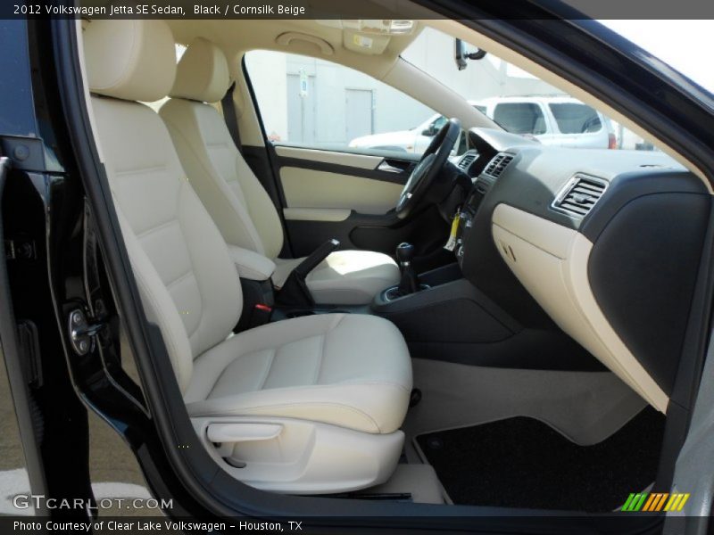 Black / Cornsilk Beige 2012 Volkswagen Jetta SE Sedan